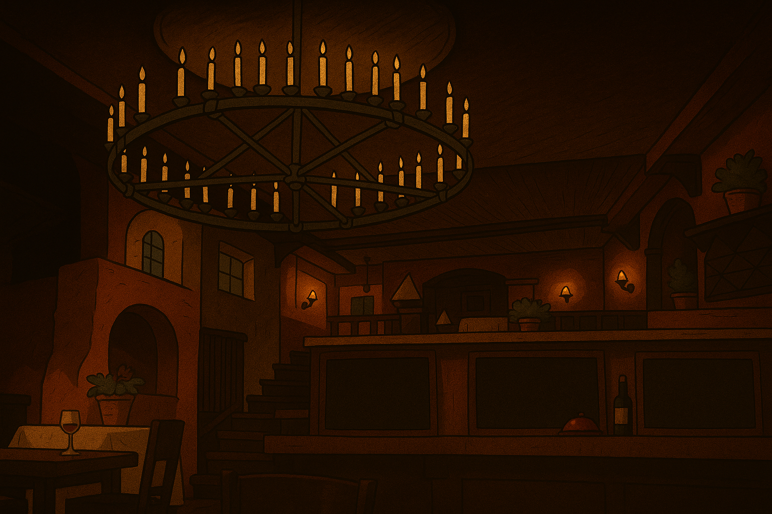 La Barca Restaurant bei Nacht